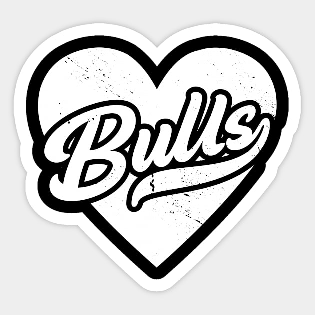 Vintage Bulls School Spirit // High School Football Mascot // Go Bulls Sticker by SLAG_Creative